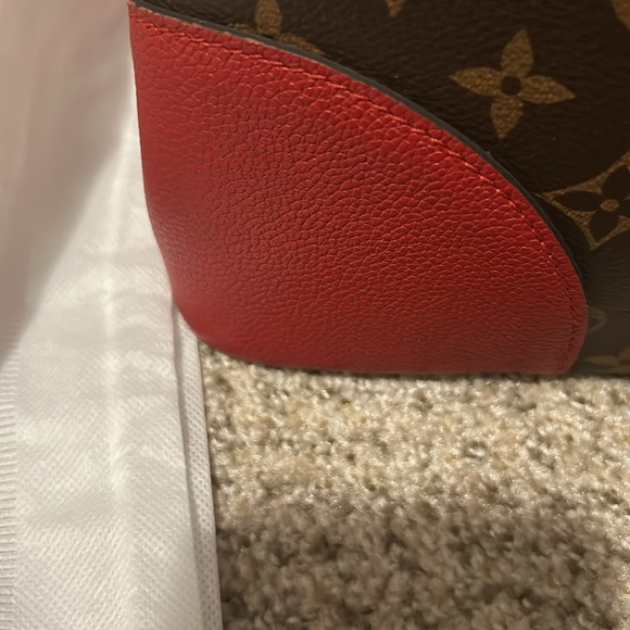 Louis Vuitton Flandrin Brown and Red Monogram Satchel - Picture 5 of 15